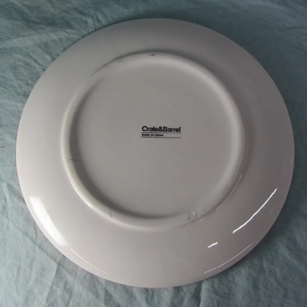 crate & barrel FOUR flower plates (w2453)